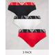 Emporio Armani Bodywear 3 pack logo briefs in multi