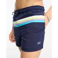 Speedo colourblock volley 14"" watershorts with stripes in navy