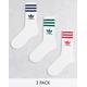 adidas Originals mid cut socks in white with collegiate stripes