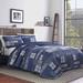 Twin Plaid Quilt Set 100% Cotton Breathable Lightweight Soft, Blue