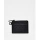 Calvin Klein monogram tech card and coin holder with zip in black
