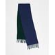 Polo Ralph Lauren wool mix reversible scarf with pony logo in navy and green