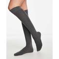 ASOS DESIGN over the knee socks - GREY