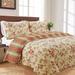 3pc Full/Queen Vintage Rose Floral Reversible Quilt Set Yellow