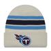Men's New Era Cream Tennessee Titans Team Stripe Cuffed Knit Hat