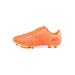 Ritualay Big Kid Sport Sneakers Lace Up Soccer Cleats Round Toe Football Shoes Comfort Flexible Athletic Shoe Gym Grassland Low Top Orange Red Long Cleats 7(M)