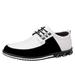 nsendm Male Shoes Adult Leather Tennis Shoes for Men Casual Business Lace Up Work Leisure Solid Color Leather Shoes Real Leather Men Shoes White 11
