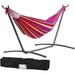 Double Hammock Two Person Adjustable Hammock Bed With Space Saving Steel Stand Includes Portable Carrying Case Easy Set Up