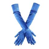 ASFGIMUJ Winter Gloves Women Long Satin Finger Gloves Elbow Length 1920S Opera Bridal Dance Gloves Football Gloves