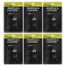 Champion Sports Metal Whistle & Black Lanyard Pack Silver/Black 6 Packs (CHSBP401-6)