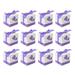 50pcs Hearts Design Candy Boxes Square Chocolate Boxes Gift Container with Ribbon for Wedding (Purple)
