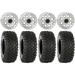 System 3 SB-7 15 Wheels Machined (5+2) 32 XC450 Tires Kawasaki Teryx Mule