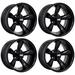 GTW Godfather 14 Golf Cart Wheels/Rims Black E-Z-GO & Club Car