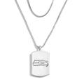 WEAR by Erin Andrews x Baublebar Seattle Seahawks Silver Dog Tag Necklace