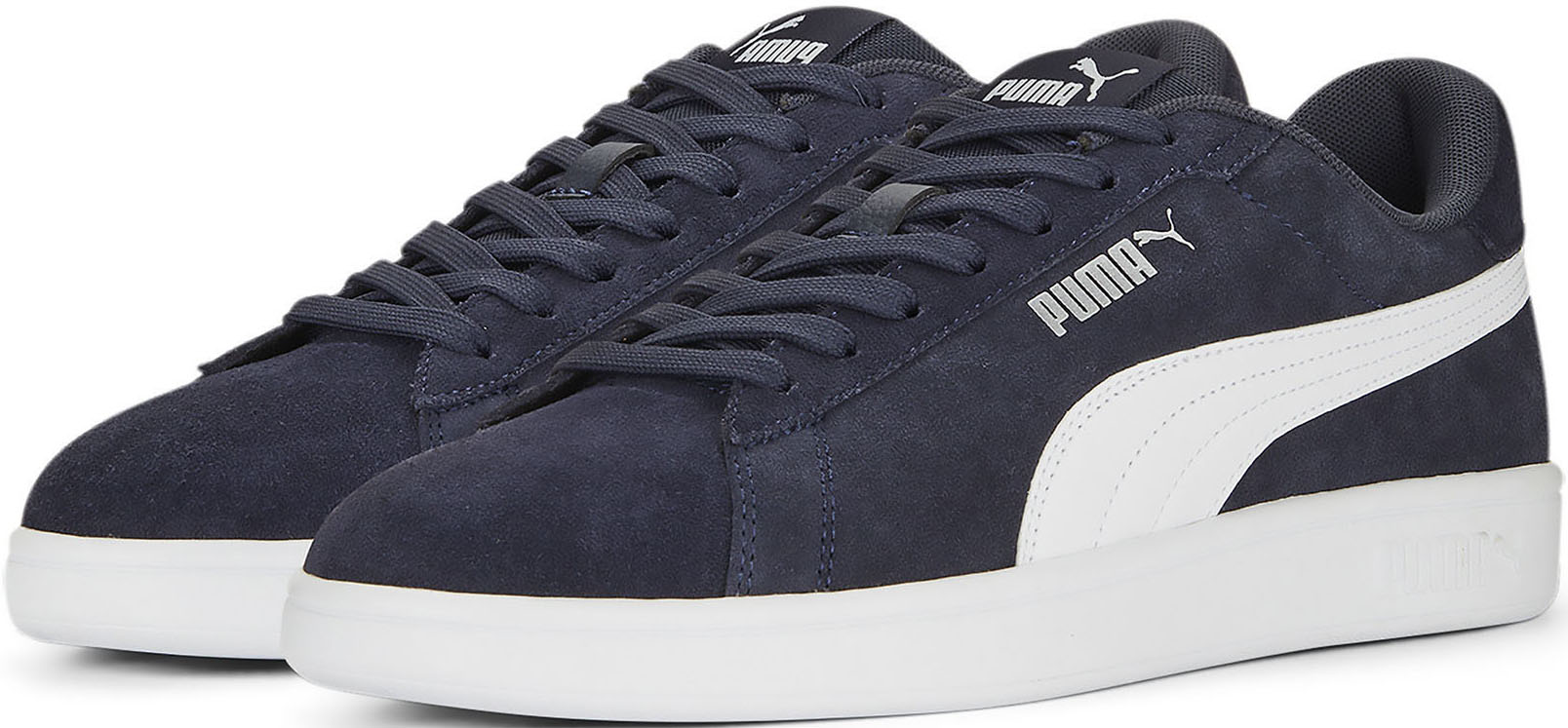 Sneaker PUMA "SMASH 3.0", Damen, Gr. 47, blau (parisian night, puma weiß, puma silber), unifarben, Schuhe Sneaker