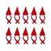 20pcs Red Mini Christmas Scarf and Santa Hat Set Red Wine Bottle Scarf Cover Xmas Party Ornament Home Decoration Accessary(10pcs 11cm Hat and 10pcs Scarf)