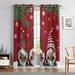 Sanviglor Christmas Grommet Blackout Window Drapes Thermal Insulated Window Drapes Eyelet Ring Top Window Curtain Room Darkening Curtain Style H 52x54in-2PCS