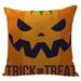 Yidarton Halloween Pillowcase Car Sofa Printing Pattern Cushion Cover Linen Pumpkin Witch Series Pillow Case