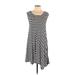 PREMISE Casual Dress - A-Line Scoop Neck Sleeveless: Black Print Dresses - Women's Size Large