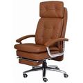 MAYMS Luxury Boss Chair Big Tall Executive Office Chair, High Back Leather Office Gaming Chair, Reclining Ergonomic Executive Office Chairs with Footrest and Arms Gaming Chairs