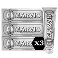 Marvis Whitening Mint Zahnpasta, 3 × 85 ml, Whitening Zahnpasta fördert eine natürliche Zahnaufhellung, Zahncreme entfernt Plaque & verleiht langanhaltende Frische
