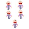 ibasenice 5pcs Character hand puppet Grandma Puppet happy helper puppets Puppet Theater plushia sully plush gutama plushy hand puppets for Figure Puppet pp cotton set take a bath toddler