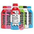 Prime Hydration Energy Drink. Pick Any 12 from 6+ flavours Inc: Strawberry Watermelon, Meta Moon, Ice Pop, Lemon Lime, Blue Raspberry and Tropical Punch. (Zero Added Sugar, Each 500ML)