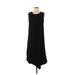 Victor Alfaro Collective Casual Dress - Shift Crew Neck Sleeveless: Black Solid Dresses - Women's Size Medium