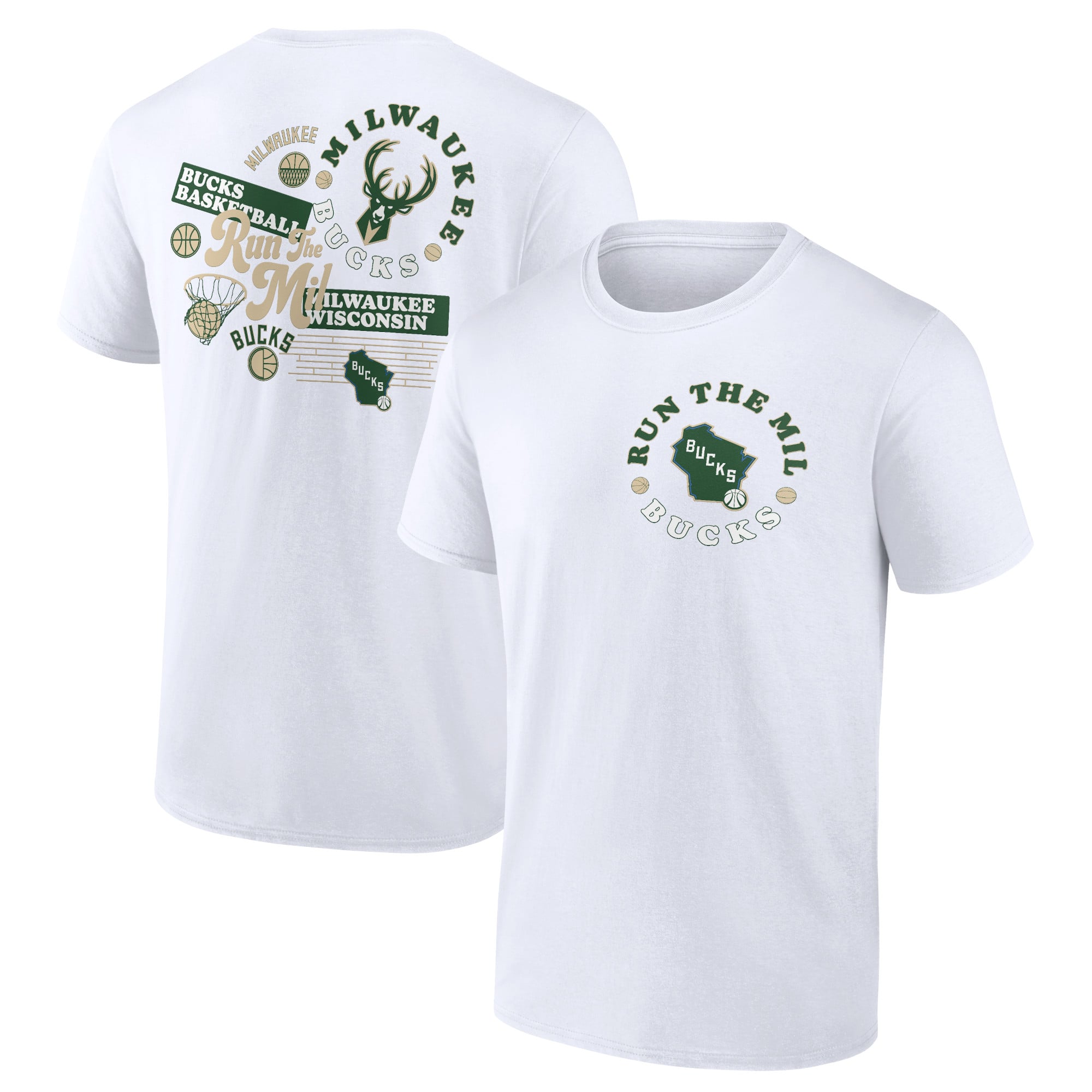 T-shirt graphique Milwaukee Bucks Street Collective - Hommes - Homme Taille: M