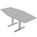 Skutchi Designs, Inc. 6 Person Hexagon Conference Table w/ T Base Wood/Metal in Gray | 29 H x 69.5 W x 33.5 D in | Wayfair HAR-HEX.IR-34x70-T-XD01