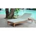Panama Jack Outdoor 79" Long Reclining Teak Single Chaise w/ Cushions Wood/Solid Wood in Brown/White | 32 H x 27 W x 79 D in | Wayfair