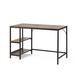 DormCo Suprima® Desk - Organizer Shelves - Hickory Teak Wood/Metal in Black/Brown/Gray | 29.53 H x 47.24 W x 23.62 D in | Wayfair S1S-19ZCD-HT-DESK