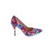 Nine West Heels: Pumps Stilleto Cocktail Party Pink Floral Shoes - Women's Size 5 1/2 - Pointed Toe