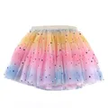 Jupes tutu de princesse à imprimé étoiles pour filles jupon de ballet pour enfants costume nickel