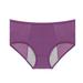 HUPOM Period Underwear For Women Silk Underwear For Women High waist Elastic Waist Solid Thong Purple 3XL