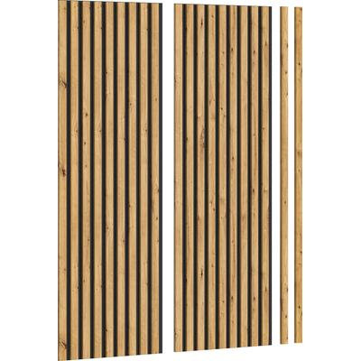 Wandpaneel INOSIGN "Silencio, 2er Set, je 40 x 120 cm, inkl. 2 Abschlussleisten", beige (natur), (2 tlg.), Paneele, Akustikpaneel, Paneel, Lamellenwand Image