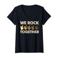 Nosotras rockeamos juntas We rock together T-Shirt mit V-Ausschnitt