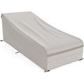 Outdoor Lounge Covers Waterproof Heavy Duty 600D Patio Chaise Cover with PVC Coating for 74-76inch Lounge Chair UV Protection 76 x 34 x 32 Beige