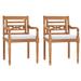 Anself Batavia Chairs 2 pcs with Cushions Solid Teak Wood