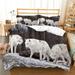 Newly Fashion 2/3 Pcs Duvet Cover Sets 3D Wolf Printed Highend Home Textiles Bed Covers Twin (68 x86 )