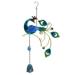 Jikolililili Colorful Peacock Wind Chimes Elegant Garden Peacock Metal Design Wind Chimes Soothing Melody Glass Painted Pendants for Indoor Outdoor Lawn Home Decor