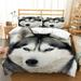 3D Wolf Printed Newly Fashion Bedding Cover Set Home Textiles 2/3 Pcs Bedclothes King (90 x104 )