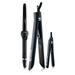 Genius Heating Element Full Set 100% Ceramic Plates Straightener Mini Straightener and Curling Wand - Black Licorice