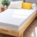 3-inch Memory Foam Mattress Topper with Removeable Baffle Box Cover - White