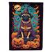 Pug Witchy Halloween Garden Flag 11.25 in x 15.5 in