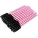 50 PCS Disposable Eyelash or Eyebrow Brushes Eyelash and Eyebrow Extensions Brush Applicator Lightweight Compact Makeup Brush Tool (Pink /Black)