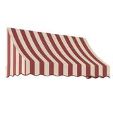 Awntech 10.375 ft Nantucket Fixed Awning Acrylic Fabric Burgundy/Tan Stripe