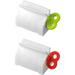 2 Pcs Rolling Tube Toothpaste Squeezer Dispenser Bathroom Saves Toothpaste Creams Manual Toothpaste Squeezer Green+Red