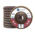Benchmark Abrasives 4.5 x 7/8 T27 Ceramic Flat Flap Discs for Sanding Grinding Finishing Stock Removal on Stainless Steel Carbon Steel Alloys Metals (10 Pack) - 36 Grit