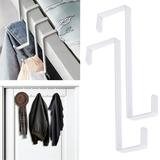 WNG 10 Pack Over The Door Hooks Sturdy Metal Single Over Door Hooks White Door Hanger Hook Door